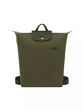 LONGCHAMP | Le Pliage Rucksack Medium, Graphite | dunkelgrün